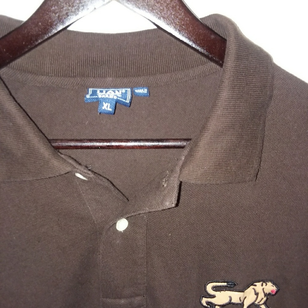 Lion brand brown polo shirt